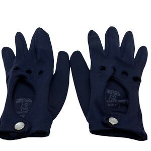 Driving Gloves Vintage Fownes Embraceable Womens Blue Full Finger Size A (6-7)